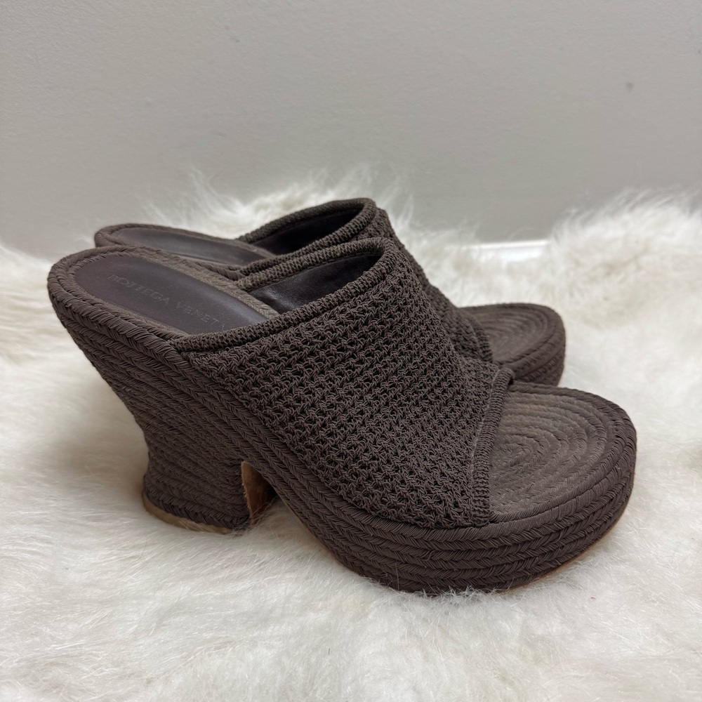 Bottega Veneta Knit Wedge Mule Heels - Picture 5 of 12